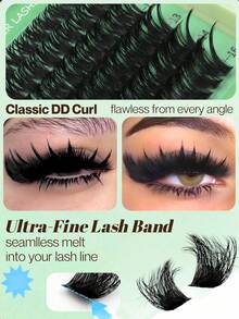 Multi-Box Large Capacity Eyelash Book, DD Curl Cluster False Eyelashes, Reusable Large Size And Affordable, New DIY False Eyelashes, Soft And Fluffy, 3D False Eyelashes, Suitable For Makeup, Eyelash Extensions, Short Eyelashes, Black DIY Eyelashes Suitable For Home Use DIY Eyelash Extension Kit. - DD - View 8