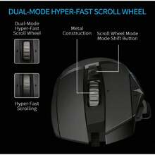 Logitech Mouse Gaming Berkabel G502 HERO dengan Sensor 25K, 11 Tombol yang Dapat Diprogram, 5 Pemberat yang Dapat Diatur, Pencahayaan RGB LIGHTSYNC, Kompatibel dengan Desktop/Laptop - View 9