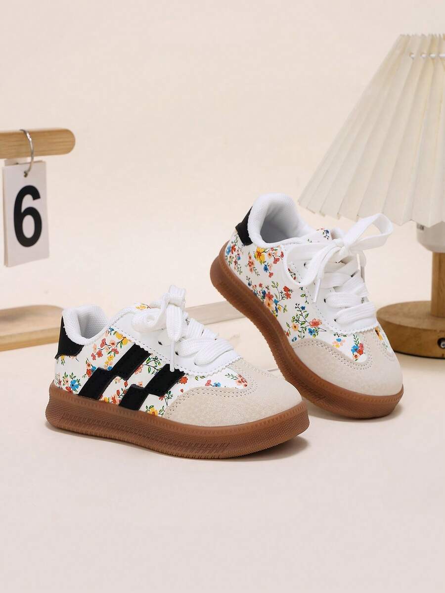 Infant Fashion Sneakers With Rubber Non-Slip Sole, Casual Versatile Baby Walking Shoes - Black - View 1