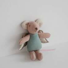 Boneka Tikus Lucu, Mainan Tikus Menggemaskan dengan Jahitan Detail, Desain Gaun dan Sayap, Aksesori Dekoratif Rumah Boneka, Hadiah Ulang Tahun & Hari Anak - MultiWarna - View 16