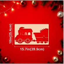 8pcs Christmas Elf Snowman Christmas Train Pattern Painting Stencils, Reusable PET Plastic Stencils For Wooden Signs, Walls, Fabric, Canvas DIY Crafts - Sets - View 4