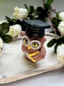 1PC Owl With Graduation Cap Silicone Mold, Creative DIY Owl Ornament Plaster Mould, Epoxy Resin Mold For Home Decor & Gift Making, Handicrafts Casting Molds, Art Decorations Gypsum Mold, Scented Candles Mold - 01-straight-eared Rabbit Tray Silicone Mold - View 5