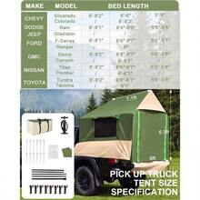 Truck Bed Tent Camping Inflatable Pickup Truck Tent With Pump 5.5ft-8ft 2 Mins Setup PU3000mm Waterproof Windproof, Double Layer Mesh Window Door 4-Season Design - A - View 8