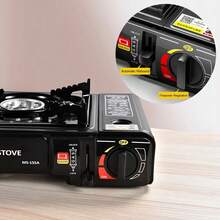 Portable Gas Stove 2400W – Compact Single Burner Camping Stove With Handle - one-size - View 2