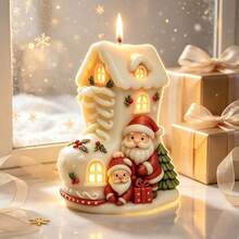 1 Pc Boot-Shaped Christmas House Silicone Mold-Creative For Making Soaps And Scented Candles; Easy To Clean And Reusable; Suitable For Resin, Plaster, And Cement Decorations-Perfect For Christmas And Halloween Crafts - Multi-color - View 4