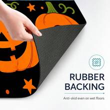 1pc Halloween Pumpkin Boo Pattern Kitchen Mat, Absorbent, Stain-Resistant, Non-Slip, Wear-Resistant, Suitable For Kitchen, Living Room, Entryway, Balcony, Bathroom, Coffee Shop, Bar, Halloween Party And Autumn Home Decor - Multicolor - View 8