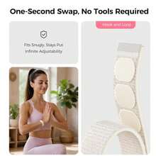 1pc Watch Band Compatible With Google Air Band, Stainless Steel Buckle Nylon Wristband, Breathable Woven Strap Bracelet Accessory, Suitable For Google Air, Adjustable Sweat-Proof Replacement Strap, Unisex - Apricot - View 4