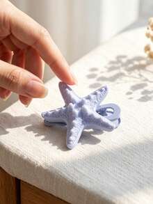 Highly Attractive Creative Starfish Duckbill Hair Clip, Fresh Seaside Style Side Clip, Girl's Bangs & Loose Hair Clip, Summer Updo Minimalist Decorative Hair Accessory - Multicolor - View 1