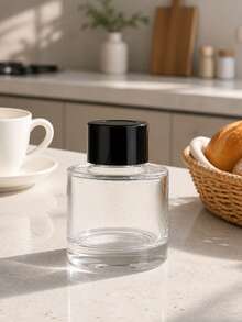 Black Glass Aromatherapy Bottle Set-Includes Lid, Stopper, Funnel, And Diffuser Sticks. Suitable For Daily Home Use In Areas Like The Living Room Or Bathroom; Makes A Practical Gift For Women, Perfect For Halloween Or Christmas. - Multicolor - View 8