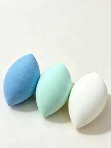 5pcs Makeup Sponge/Puff, Gourd-Shaped Teardrop Design, Random Shape And Color Shipped. Suitable For All Skin Types - Multicolor - View 3