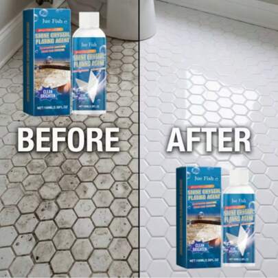 JUE FISH Tile Floor Refresher, Suitable For Tile, Stone, Bathroom, Balcony Floor Tiles, Removes Dirt, Clears Tile Grout Black Stains And Stubborn Floor Stains
