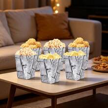 20/40/60pcs Halloween Castle Themed Popcorn Boxes, Decorated With Medieval Castle Brick Wall Pattern, Perfect For Halloween, Day Of The Dead And Medieval Knight Themed Birthday Parties - View 4