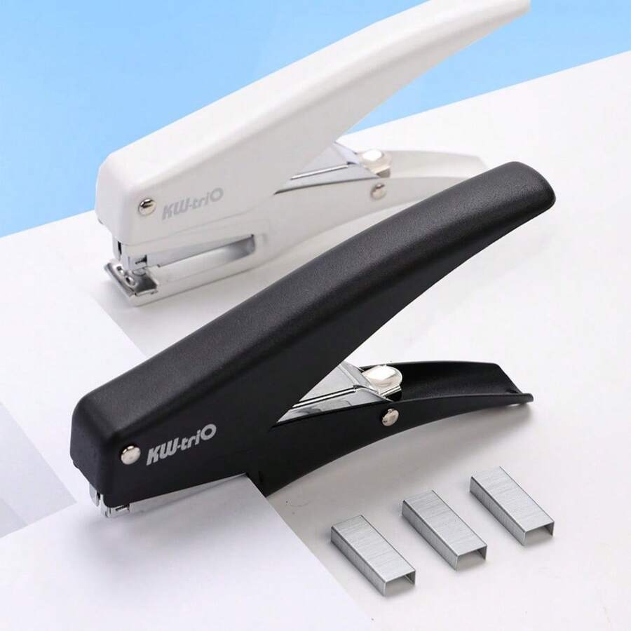 Durable Metal Handheld Stapler, Suitable For DIY Craft Packaging, Scrapbooking Thin Decoration Binding, Manual Stapler, Office Supplies Stationery - Single Piece - View 1
