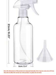 Multi-Functional 500Mm Spray Bottles - Adjustable Atomization And Spray Patterns, Leak-Proof Design, Suitable For Hair Care, Plant Watering, And Cleaning - Durable Plastic, Refillable, Clear - Multicolor - View 7