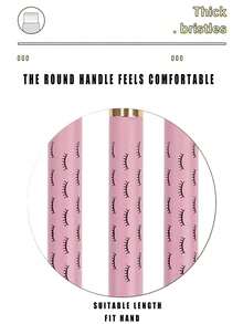 Pink Eyelash Mousse Cleansing Brush, 30pcs Eyelash Nose Mousse Cleansing Single Color Pore Cleansing Brush For Facial Cleansing - Pink - View 3