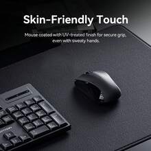 VENTION Kombo Keyboard dan Mouse Nirkabel Senyap, Keyboard Membran 2.4G Ukuran Penuh 104 Tombol dengan Numpad, Mouse Ergonomis Tipis Plug-Play untuk Laptop Desktop PC, Hitam - View 5
