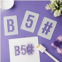 42 Pcs 2 Inch Alphabet Number Symbol Painting Stencils Reusable PET Plastic Templates For Wood Signs Wall Fabric Canvas DIY Crafts - Sets - View 7