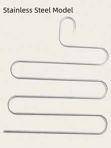 1PC Stainless Steel S-Shaped Clothes Hanger - Non-Slip Space Saving Organizer For Pants, Jeans & Scarves Multipurpose Closet Storage Solution, Wardrobe Organizer, Home Storage Essential - Multicolor - View 14