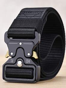1pc Tactical Belt With Plastic Buckle, Multi-Functional Outdoor Training Belt, Unisex - Multicolor - View 9