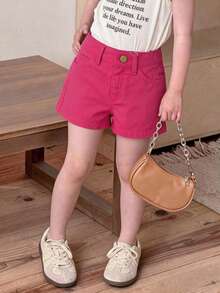 Young Girls Shorts - Hot Pink - View 2