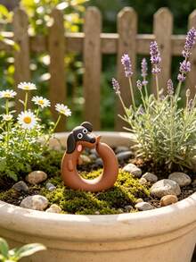 迷你樹脂臘腸狗小雕像，可愛電腦螢幕裝飾，適合汽車儀表板裝飾、後視鏡、辦公桌配件的螢幕伴侶，送給女性、愛狗人士和狗媽媽的趣味臘腸狗禮物 - 多款 - 查看 2
