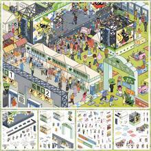 Grassland Music Festival Scene‑Building Stickers, Large‑Size Cartoon Stylish Scene Decals, Stress‑Relief Stackable Stickers For Adults, Exquisite Desktop Decor Ornaments - View 7