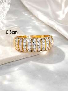 1pc Vintage Hollow Wide Band Exquisite Women's Ring, Creative Hollow Design Delicate Women's Finger Ring, Suitable For Daily Wear, Party And Evening Events - ring - View 4
