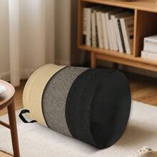 1PC Woven Laundry Basket, Large-Capacity Round Clothes Storage Basket With Handles, Colorful Striped Storage Bin, Perfect For Organizing Your Bedroom And Bathroom - Multicolor - View 4