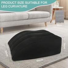 Coussin Jambes, Oreiller Elevation Jambes, Améliore la Circulation et Réduit L'enflure, Confortable et Portable Coussins Relève- - Noir - Voir 2