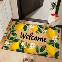 1pc Fresh Lemon Print Design Microfiber Bath Rug,Non-Slip & Soft Bathroom Mat,Welcome Doormat,Water Absorption Mat,Machine Washable,Low Pile,TPR Backing,Knit Fabric,ForBedroom,Kitchen,Entryway,Indoor Use,Accessories & Home Decor,Perfect New Home Gift - A - View 4