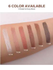beauty glazed 6pcs Waterproof Dual-Ended Eyeshadow Sticks, Long-Lasting Matte & Shimmer Highlights, Smudge-Proof, Non-Fading, Perfect For Creating Exquisite And Radiant Eye Makeup Looks - 6-piece Set (101-106) - View 9