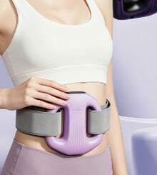 Anillo de Fascia Portátil - Cinturón de Vibración Ajustable para Cintura, Espalda y Piernas - Máquina Percusiva Portátil Inalámbrica para la Recuperación Muscular y Alivio de la Tensión - Morado - Ver 2
