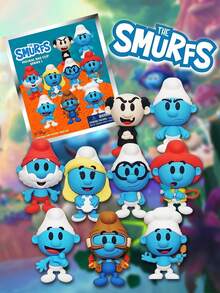 Monogram 1PC Officially Licensed 3D Anime Character Blind Bag Keychain Mystery Bulk Bag Clip Pendant One Smurfette Brainy Keyring For Friends For Birthday Christmas Souvenir Collection Holiday Gifts - Multicolor - View 1