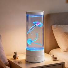 1 buah Lampu Akuarium Ubur-ubur Berubah Warna Tanpa Suara, 7 Mode Cahaya, Basis Bercahaya Bertenaga USB, Dekorasi Rumah Meja Kamar Tidur, Lampu Cahaya Lembut Mengapung, Hadiah Liburan - View 4