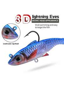 Proberos Realistic Fishing Bait And Lures - 3-Hook Lead Sinkers, Enhanced Catch Rate, Natural Attractant, Suitable For Year-Round Fishing Adventures - Multicolor - View 9