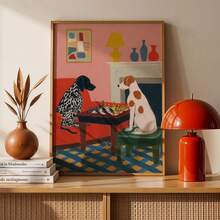 CPWAD Abstract Dog Playing Chess Canvas Poster Wall Art, 2D Printed Poster Wall Hanging, Suitable For Home Decoration In Living Room And Bedroom, Frameless Wall Hanging - 1pcs - View 11