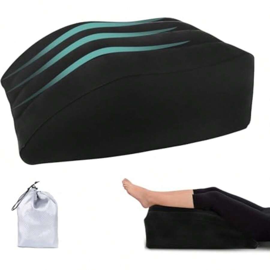 Coussin Jambes, Oreiller Elevation Jambes, Améliore la Circulation et Réduit L'enflure, Confortable et Portable Coussins Relève- - Noir - Voir 1