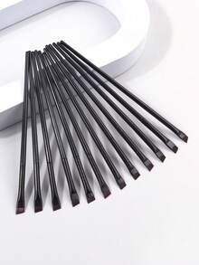 Black Ultra-Fine Blade Eyeliner Brush Soft Bristle Makeup Brush Portable Eyebrow Brush Multi-Function Under Eye Brush All-In-One Makeup Tool - Black - View 1
