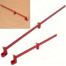 1pc 30cm Metric Woodworking Marking Gauge Center Positioning Ruler, Circle Drawing Tool, Woodworking Marking Tool, Extended Aluminum Marking Compass Ruler Suitable For Woodworking Lathe Bowl Processing Tools - Multicolor - View 4
