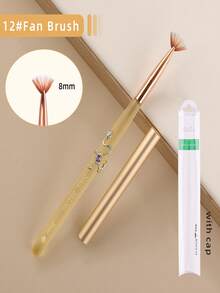 1Pc Detachable Snake Decor Nail Art Brush, Yellow Translucent Acrylic Handle Nail Liner Pen For UV Gel Drawing Painting Carving - Yellow - View 11
