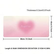 1pc Leather Desk Pad Protector Gradient Heart Large Mouse Pad Office Desk Mat Waterproof Non-Slip Gaming PU Desk Blotter Pad - View 11