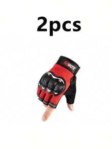 2pcs Full Finger Motorcycle Gloves, Touchscreen Carbon Fiber Knuckle Protection, Off-Road Motorcycle, ATV, Riding, Breathable, Anti-Slip, Shock-Absorbing, Men's And Women's Racing Riding Sports Gear - Multicolor - View 14