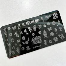 MouTeen134 蒸汽龐克風格美甲印花鋼板，齒輪、蝴蝶、蜻蜓與海馬圖案，美甲印花鋼板美甲工具 - 彩色 - 查看 5