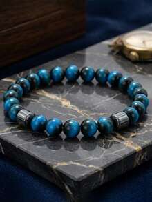diffone Fashion Handmade 8MM Natural Stone Beaded Bracelet Charms Men Armband Cool Yoga Meditation Jewelry - 8mm Beaded Bracelet - View 5