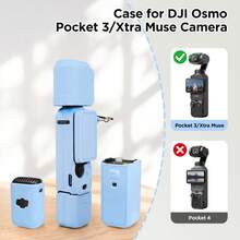 MAMEN Silicone Protective Case Set For Osmo Pocket 3, Body Cover + Lens Cap + Battery Shell + Storage Bag, Shock‑Proof Anti‑Scratch Handheld Gimbal Camera Accessory - View 6
