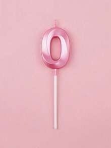 1pc 0-9 Number Birthday Candle, Pink Number Candle Cake Topper With Base, For Birthday Cake, Wedding Anniversary, Proposal, Anniversary, Graduation Party Cake Decoration - View 8