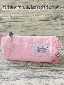 1pc Cute Large Capacity Pencil Case, Highly Attractive Ins Style Stationery Storage Bag, Mesh Transparent Visible Multi-Layer Classification Storage Bag, Student Back To School Office Stationery Pencil Box, Multi-Function Makeup Brush Storage Bag, Essential Stationery Box For Girls, Elementary, Middle, High School And College Students - Multicolor - View 16