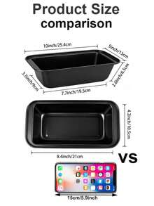 450g Bread Loaf Pan, Non-Stick Rectangular Toast Mold, Baking Mold For Brownies, Meat Cakes, Home Kitchen, Pastry Shop, Baking Tools, Kitchen Gadgets, Kitchen Accessories, Household Kitchen Supplies - Golden Regular Toast Box - View 3