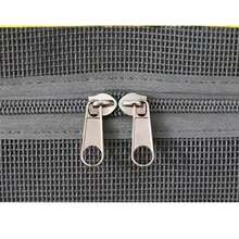 Grey Edge Grey Mesh Left-Opening Zipper Screen Window, Custom High-Transparency Mesh Window Mosquito Net, Simple Self-Install Opening And Closing Screen Window, Transparent View Bedroom Balcony Insect-Proof Mesh Screen, Customizable - Grey Mesh With Grey Trim, Left-side Zipper - View 5