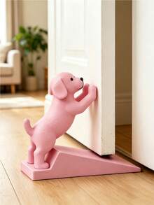 1pc Cute Puppy Door Stopper, 3D Labrador Shaped Door Wedge, Non-Slip Sloped Design Stable Door Support, Prevents Automatic Closing And Finger Pinching, Suitable For Bedroom, Fun Healing Home Decor, Ideal For Rental And Home Practical Decoration - Multicolor - View 5